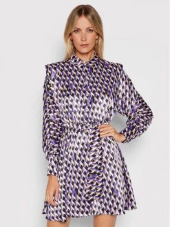 Καλύτερες κριτικές για ???? Marella Γυναίκες Φορέματα σε Στυλ Πουκάμισο & Σεμιζιέ Φόρεμα πουκάμισο Andina 32261516 Μωβ Relaxed Fit ✔️