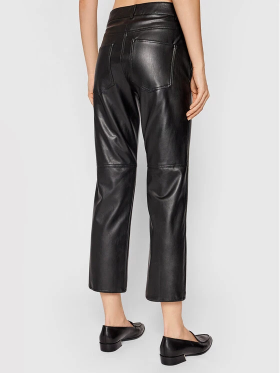 Καλύτερη πώληση ✔️ Marella Γυναίκες Δερμάτινα Παντελόνια Παντελόνι από απομίμηση δέρματος Valdena 37860218 Μαύρο Regular Fit ⌛ 3 Καλύτερη πώληση ✔️ Marella Γυναίκες Δερμάτινα Παντελόνια Παντελόνι από απομίμηση δέρματος Valdena 37860218 Μαύρο Regular Fit ⌛ - Image 3