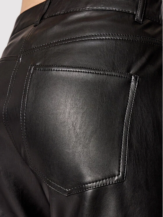 Καλύτερη πώληση ✔️ Marella Γυναίκες Δερμάτινα Παντελόνια Παντελόνι από απομίμηση δέρματος Valdena 37860218 Μαύρο Regular Fit ⌛ 4 Καλύτερη πώληση ✔️ Marella Γυναίκες Δερμάτινα Παντελόνια Παντελόνι από απομίμηση δέρματος Valdena 37860218 Μαύρο Regular Fit ⌛ - Image 4