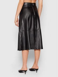 Η καλύτερη συμφωνία ⌛ Marella Γυναίκες Midi Φούστα από απομίμηση δέρματος Omelia 37760118 Μαύρο Regular Fit ???? -Marella Κατάστημα unnamed file 1173