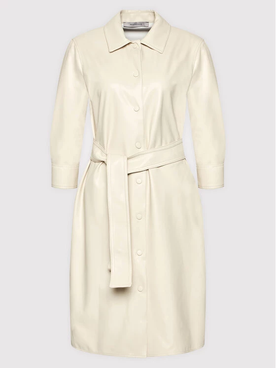 Flash Sale ???? Marella Γυναίκες Φορέματα σε Στυλ Πουκάμισο & Σεμιζιέ Φόρεμα από απομίμηση δέρματος Bronte 36260118 Μπεζ Regular Fit ???? 5 Flash Sale ???? Marella Γυναίκες Φορέματα σε Στυλ Πουκάμισο & Σεμιζιέ Φόρεμα από απομίμηση δέρματος Bronte 36260118 Μπεζ Regular Fit ???? - Image 5