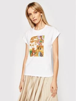 Το φθηνότερο ❤️ Marella Γυναίκες T-shirts T-Shirt Giulia 39410512200 Λευκό Regular Fit ????