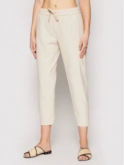 Προϋπολογισμός ❤️ Marella Γυναίκες Παντελόνια Φόρμας Παντελόνι φόρμας Blanc 31310215 Μπεζ Regular Fit ????