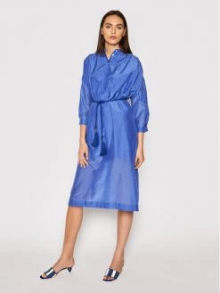 Το φθηνότερο ???? Marella Γυναίκες Φορέματα σε Στυλ Πουκάμισο & Σεμιζιέ Φόρεμα πουκάμισο Parodia 32211412 Μπλε Relaxed Fit ???? -Marella Κατάστημα unnamed file 1318