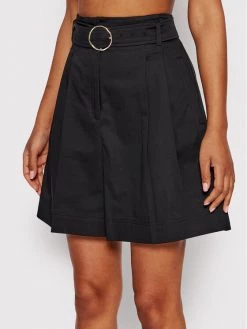 Ολοκαίνουργιο ???? Marella Γυναίκες Υφασμάτινα Σορτς Σορτς υφασμάτινο Langue 31410122 Μαύρο Relaxed Fit ✔️