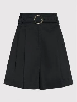 Ολοκαίνουργιο ???? Marella Γυναίκες Υφασμάτινα Σορτς Σορτς υφασμάτινο Langue 31410122 Μαύρο Relaxed Fit ✔️ -Marella Κατάστημα unnamed file 1378