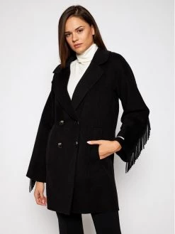 Αγορά ???? Marella Γυναίκες Μεταβατικά Παλτά Μάλλινο παλτό Colour 30860106 Μαύρο Regular Fit ????