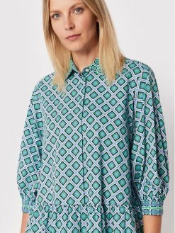 Best Pirce ⭐ Marella Γυναίκες Φορέματα σε Στυλ Πουκάμισο & Σεμιζιέ Φόρεμα πουκάμισο Algebra 32213522 Πράσινο Regular Fit ???? -Marella Κατάστημα unnamed file 1560