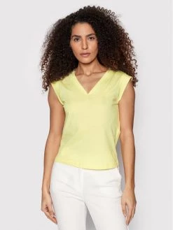 Best Pirce ???? Marella Γυναίκες Μπλουζάκια Μπλουζάκι Meandro 39410225 Κίτρινο Regular Fit ❤️