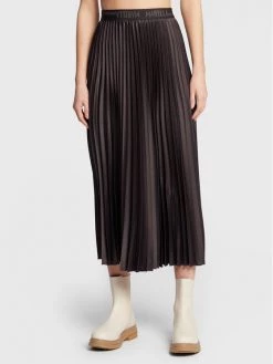 Προώθηση ???? Marella Γυναίκες Midi Πλισέ φούστα Domino 31060229 Γκρι Regular Fit ????