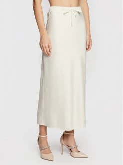 Νέος ???? Marella Γυναίκες Φούστα Midi Crema 31060129 Λευκό Regular Fit ????