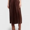 Best Pirce ???? Marella Γυναίκες Midi Πλισέ φούστα Domino 31060229 Καφέ Regular Fit ????