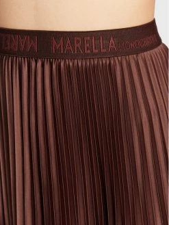 Best Pirce ???? Marella Γυναίκες Midi Πλισέ φούστα Domino 31060229 Καφέ Regular Fit ???? -Marella Κατάστημα unnamed file 2124