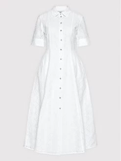 Ολοκαίνουργιο ???? Marella Γυναίκες Φορέματα σε Στυλ Πουκάμισο & Σεμιζιέ Φόρεμα πουκάμισο Vezzano 32211324 Λευκό Regular Fit ???? -Marella Κατάστημα unnamed file 2243