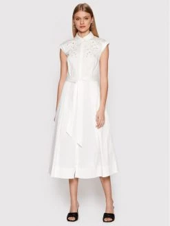 Ολοκαίνουργιο ❤️ Marella Γυναίκες Καθημερινά Φορέματα Φόρεμα καθημερινό Bosso 32210321 Λευκό Regular Fit ????