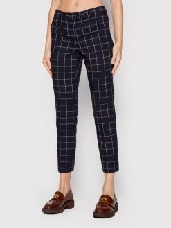 Best Pirce ❤️ Marella Γυναίκες Παντελόνια Chinos Παντελόνι Chino Girante 31311021 Σκούρο μπλε Regular Fit ????