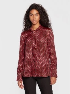 Νέος ⭐ Marella Γυναίκες Casual Πουκάμισα Πουκάμισο Sovrana 31161026 Κόκκινο Regular Fit ????