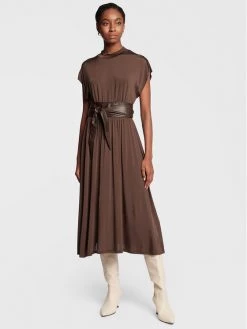 Προϋπολογισμός ???? Marella Γυναίκες Καθημερινά Φορέματα Φόρεμα καθημερινό Pagoda 36260327 Καφέ Regular Fit ⭐