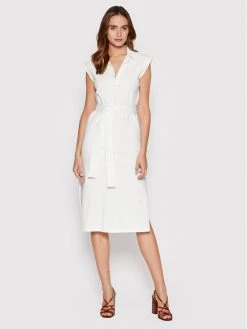 Κουπόνι ???? Marella Γυναίκες Καθημερινά Φορέματα Φόρεμα καθημερινό Bagdad 36210525 Λευκό Regular Fit ????