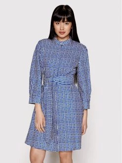 Νέος ???? Marella Γυναίκες Φορέματα σε Στυλ Πουκάμισο & Σεμιζιέ Φόρεμα πουκάμισο Cuscino 32213422 Μπλε Regular Fit ????