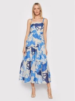 Flash Sale ✨ Marella Γυναίκες Καλοκαιρινά Φορέματα Φόρεμα καλοκαιρινό Asterix 32212222 Μπλε Regular Fit ✔️