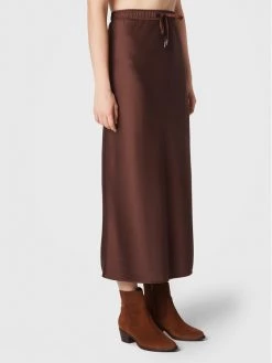 Αγορά ✨ Marella Γυναίκες Φούστα Midi Crema 31060129 Καφέ Regular Fit ????