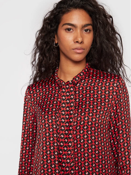 Νέος ⭐ Marella Γυναίκες Casual Πουκάμισα Πουκάμισο Sovrana 31161026 Κόκκινο Regular Fit ???? 4 Νέος ⭐ Marella Γυναίκες Casual Πουκάμισα Πουκάμισο Sovrana 31161026 Κόκκινο Regular Fit ???? - Image 4