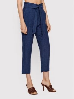 Φτηνός ???? Marella Γυναίκες Υφασμάτινα Παντελόνια Παντελόνι υφασμάτινο Negrar 31312322 Σκούρο μπλε Carrot Fit ????