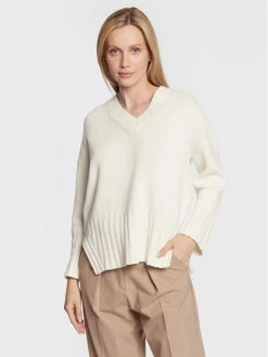 ΧΟΝΔΡΙΚΟ ΕΜΠΟΡΙΟ ❤️ Marella Γυναίκες Πουλόβερ Maglia 33661929 Λευκό Oversize ????