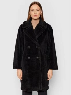 Προώθηση ???? Marella Γυναίκες Γούνες & Πανωφόρια από προβιά Δέρμα προβάτου Perak 39060118 Μαύρο Straight Fit ⌛