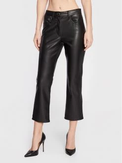 ΧΟΝΔΡΙΚΟ ΕΜΠΟΡΙΟ ???? Marella Γυναίκες Δερμάτινα Παντελόνια Παντελόνι από απομίμηση δέρματος Nias 37860228 Μαύρο Regular Fit ❤️