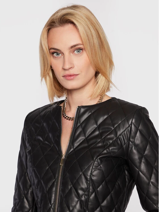 Εξοδος ???? Marella Γυναίκες Δερμάτινα Μπουφάν Μπουφάν από απομίμηση δέρματος 39160428 Μαύρο Slim Fit ???? 4 Εξοδος ???? Marella Γυναίκες Δερμάτινα Μπουφάν Μπουφάν από απομίμηση δέρματος 39160428 Μαύρο Slim Fit ???? - Image 4