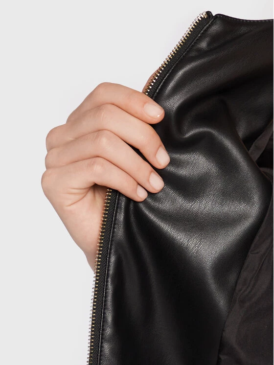 Εξοδος ???? Marella Γυναίκες Δερμάτινα Μπουφάν Μπουφάν από απομίμηση δέρματος 39160428 Μαύρο Slim Fit ???? 5 Εξοδος ???? Marella Γυναίκες Δερμάτινα Μπουφάν Μπουφάν από απομίμηση δέρματος 39160428 Μαύρο Slim Fit ???? - Image 5