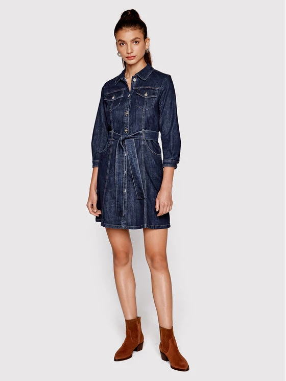 Flash Sale ✔️ Marella Γυναίκες Τζιν Φορέματα Φόρεμα τζιν Varna 32260127 Σκούρο μπλε Regular Fit ???? 2 Flash Sale ✔️ Marella Γυναίκες Τζιν Φορέματα Φόρεμα τζιν Varna 32260127 Σκούρο μπλε Regular Fit ???? - Image 2