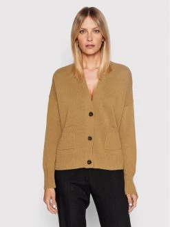 Ολοκαίνουργιο ???? Marella Γυναίκες Ζακέτες Ζακέτα Blasone 33460527 Καφέ Regular Fit ????