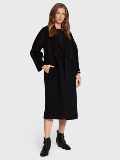 Τοπ 10 ???? Marella Γυναίκες Μεταβατικά Παλτά Μάλλινο παλτό Zanora 30161028 Μαύρο Regular Fit ⭐