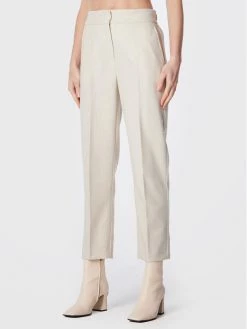 Προϋπολογισμός ???? Marella Γυναίκες Υφασμάτινα Παντελόνια Παντελόνι υφασμάτινο Ilic 31361226 Εκρού Regular Fit ????