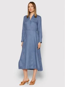 Εκπτωση ❤️ Marella Γυναίκες Καθημερινά Φορέματα Φόρεμα καθημερινό Giallo 32210124 Σκούρο μπλε Relaxed Fit ????