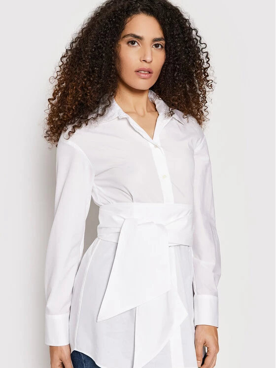 Συμφωνίες ???? Marella Γυναίκες Επίσημα Πουκάμισα Πουκάμισο Right 31910521 Λευκό Slim Fit ???? 4 Συμφωνίες ???? Marella Γυναίκες Επίσημα Πουκάμισα Πουκάμισο Right 31910521 Λευκό Slim Fit ???? - Image 4