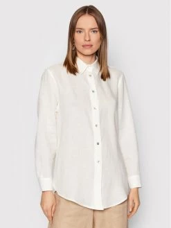 Προώθηση ???? Marella Γυναίκες Casual Πουκάμισα Πουκάμισο Fragore 31111624 Λευκό Regular Fit ????